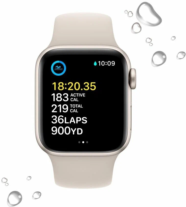 Умные часы Apple Watch SE 2, 44 мм, Starlight