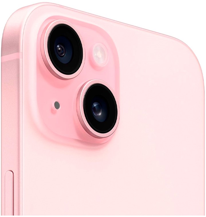 Смартфон Apple iPhone 15, Dual nano SIM, 128 ГБ, розовый