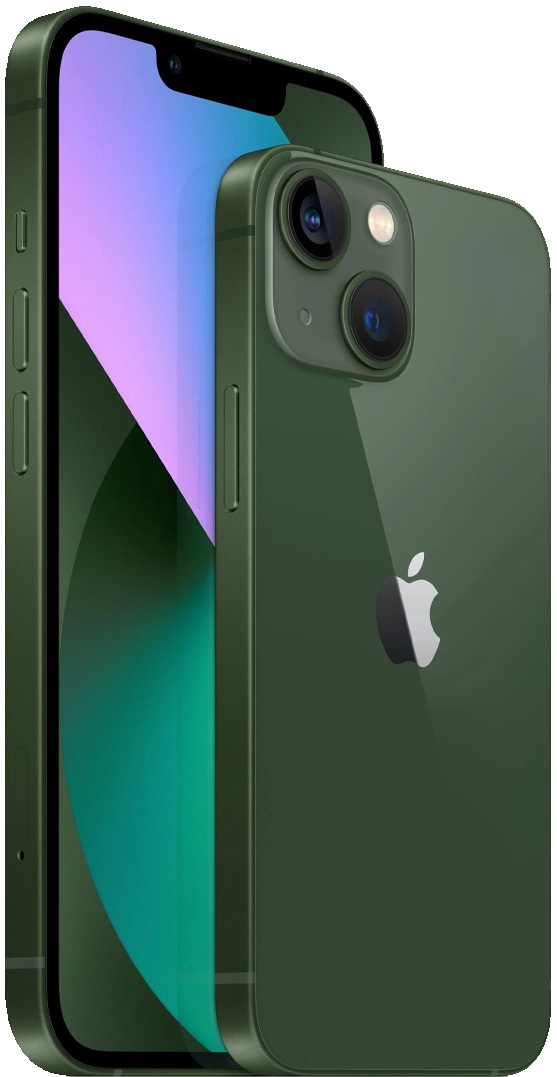 Смартфон Apple iPhone 13, Dual: nano SIM + eSIM, 128 ГБ, Альпийский Зеленый
